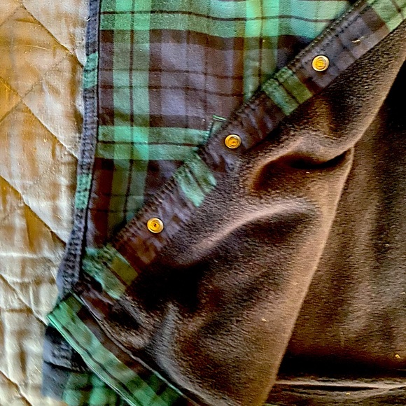 LLBean fleece lined flannel shacket - Picture 3 of 3